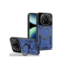 Xiaomi Redmi Note 14 Pro 4G Kılıf Joy Lens Standlı Kapak - Lacivert