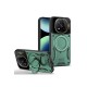 Xiaomi Redmi Note 14 Pro 4G Kılıf Joy Lens Standlı Kapak - Koyu Yeşil