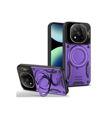 Xiaomi Redmi Note 14 Pro 4G Kılıf Joy Lens Standlı Kapak - Mor