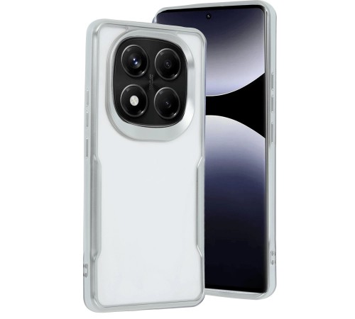 Xiaomi Redmi Note 14 Pro 4G Kılıf Boyi Silikon Kapak - Gümüş Xiaomi Redmi Note 14 Pro 4G Kılıf Boyi Silikon Kapak - Gümüş