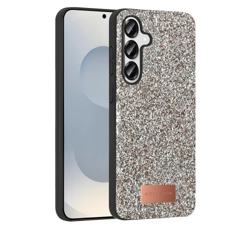 Samsung Galaxy S25 Bright Simli Kapak - Gold Samsung Galaxy S25 Bright Simli Kapak - Gold