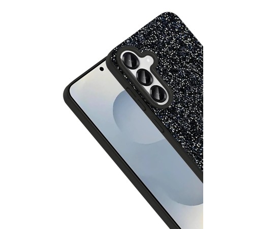 Samsung Galaxy S25 Bright Simli Kapak - Gümüş Samsung Galaxy S25 Bright Simli Kapak - Gümüş
