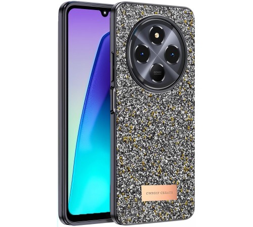 Xiaomi Redmi 14C Bright Simli Kapak - Gümüş Xiaomi Redmi 14C Bright Simli Kapak - Gümüş