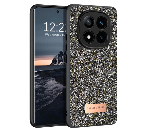 Xiaomi Redmi Note 14 Pro 4G Bright Simli Kapak - Gümüş Xiaomi Redmi Note 14 Pro 4G Bright Simli Kapak - Gümüş