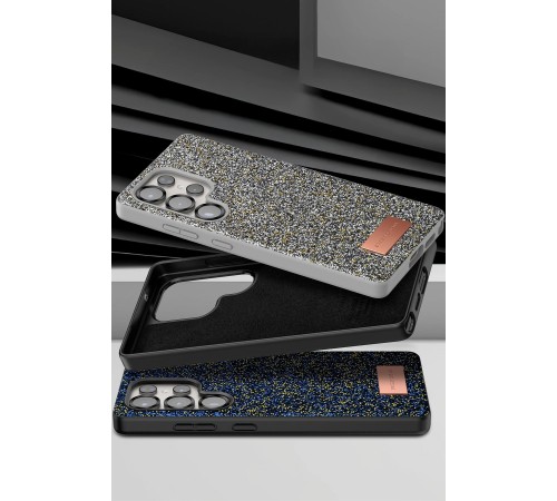 Samsung Galaxy S25 Ultra Bright Simli Kapak - Gümüş Samsung Galaxy S25 Ultra Bright Simli Kapak - Gümüş