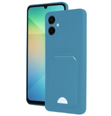 Samsung Galaxy A06 Kılıf Kelvin Kartvizitli Silikon - Mavi