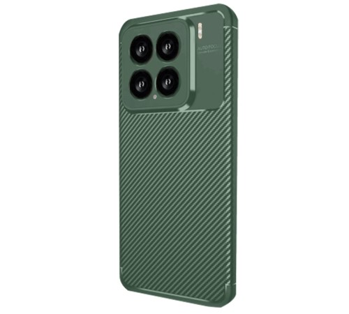 Xiaomi Mi 15 Kılıf Auto Focus Karbon Kapak - Koyu Yeşil Xiaomi Mi 15 Kılıf Auto Focus Karbon Kapak - Koyu Yeşil