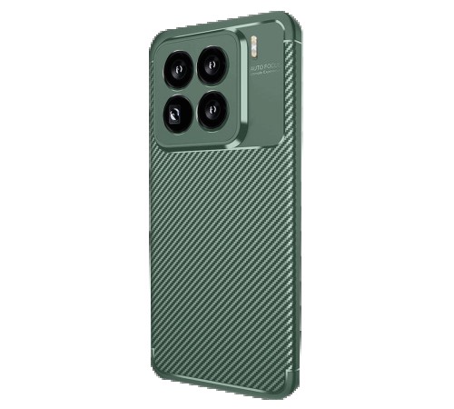 Xiaomi Mi 15 Pro Kılıf Auto Focus Karbon Kapak - Koyu Yeşil Xiaomi Mi 15 Pro Kılıf Auto Focus Karbon Kapak - Koyu Yeşil