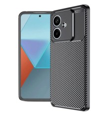 Oppo A3 Kılıf Auto Focus Karbon Kapak - Siyah