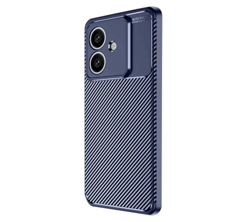 Oppo A3 Kılıf Auto Focus Karbon Kapak - Lacivert Oppo A3 Kılıf Auto Focus Karbon Kapak - Lacivert