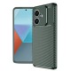 Oppo A3 Kılıf Auto Focus Karbon Kapak - Koyu Yeşil