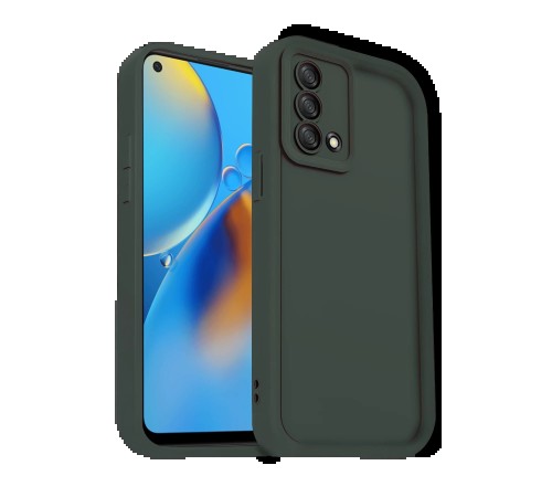 Oppo A74 4G Kılıf Viera Silikon - Koyu Yeşil