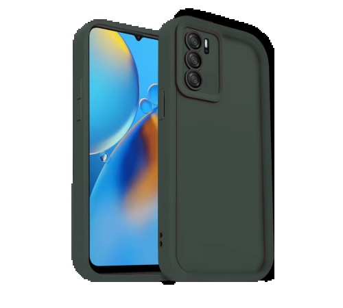 Oppo A16 Kılıf Viera Silikon - Koyu Yeşil Oppo A16 Kılıf Viera Silikon - Koyu Yeşil