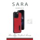 iPhone 14 Pro Max Kılıf Sara Kartvizitli Deri Kılıf - Lacivert
