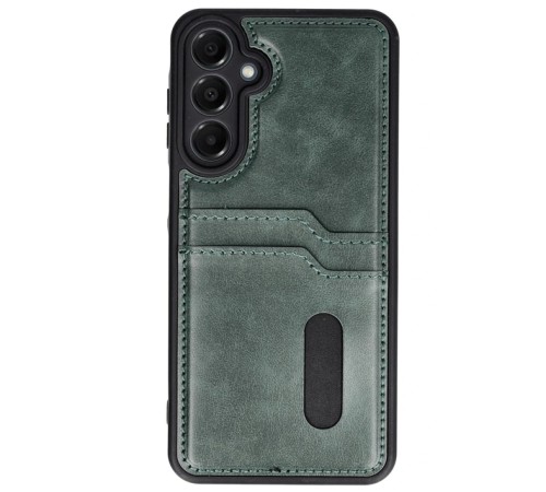 Samsung Galaxy A15 4G Kılıf Sara Kartvizitli Deri Kılıf - Koyu Yeşil Samsung Galaxy A15 4G Kılıf Sara Kartvizitli Deri Kılıf - Koyu Yeşil