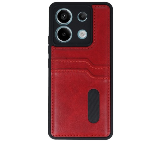 Xiaomi Redmi Note 13 Pro 4G Kılıf Sara Kartvizitli Deri Kılıf - Kırmızı Xiaomi Redmi Note 13 Pro 4G Kılıf Sara Kartvizitli Deri Kılıf - Kırmızı
