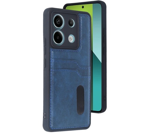 Xiaomi Redmi Note 13 Pro 4G Kılıf Sara Kartvizitli Deri Kılıf - Lacivert Xiaomi Redmi Note 13 Pro 4G Kılıf Sara Kartvizitli Deri Kılıf - Lacivert
