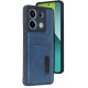 Xiaomi Redmi Note 13 Pro 4G Kılıf Sara Kartvizitli Deri Kılıf - Lacivert
