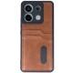 Xiaomi Redmi Note 13 Pro 5G Kılıf Sara Kartvizitli Deri Kılıf - Taba