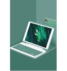 iPad Air 11 (2024) Kılıf KC01 Smart Klavyeli Tablet Kılıfı - Koyu Yeşil