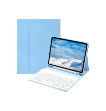 iPad Pro 11 (2022) Kılıf KC01 Smart Klavyeli Tablet Kılıfı - Açık Mavi