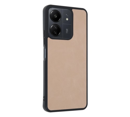 Xiaomi Redmi 13C Kılıf Aras Deri Kapak - Pudra Xiaomi Redmi 13C Kılıf Aras Deri Kapak - Pudra