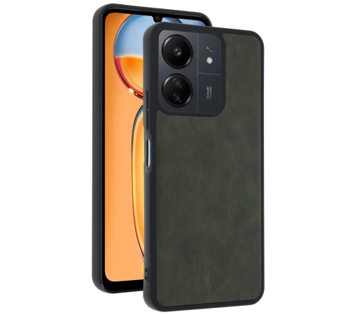 Xiaomi Redmi 13C Kılıf Aras Deri Kapak - Açık Yeşil Xiaomi Redmi 13C Kılıf Aras Deri Kapak - Açık Yeşil