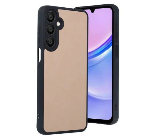 Samsung Galaxy A16 5G Kılıf Aras Deri Kapak - Pudra Samsung Galaxy A16 5G Kılıf Aras Deri Kapak - Pudra