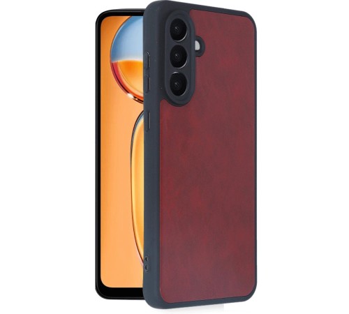 Samsung Galaxy A26 Kılıf Aras Deri Kapak - Bordo Samsung Galaxy A26 Kılıf Aras Deri Kapak - Bordo