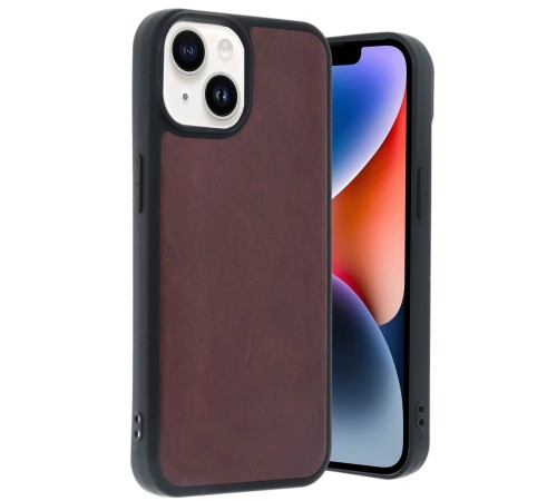 iPhone 14 Kılıf Aras Deri Kapak - Bordo iPhone 14 Kılıf Aras Deri Kapak - Bordo