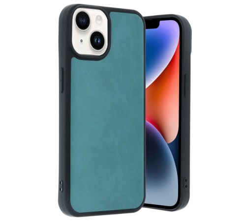 iPhone 14 Kılıf Aras Deri Kapak - Açık Yeşil