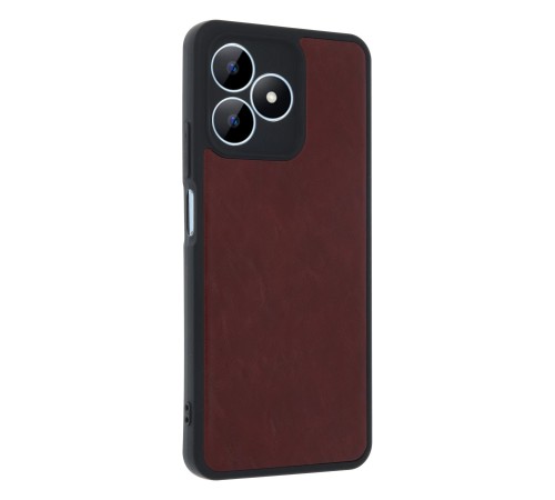 Realme Note 50 4G Kılıf Aras Deri Kapak - Bordo Realme Note 50 4G Kılıf Aras Deri Kapak - Bordo