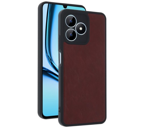 Realme Note 50 4G Kılıf Aras Deri Kapak - Bordo Realme Note 50 4G Kılıf Aras Deri Kapak - Bordo