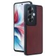 Oppo Reno 11F Kılıf Aras Deri Kapak - Bordo