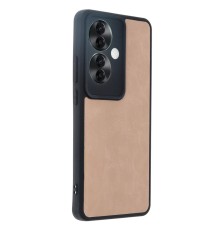 Oppo Reno 11F Kılıf Aras Deri Kapak - Pudra