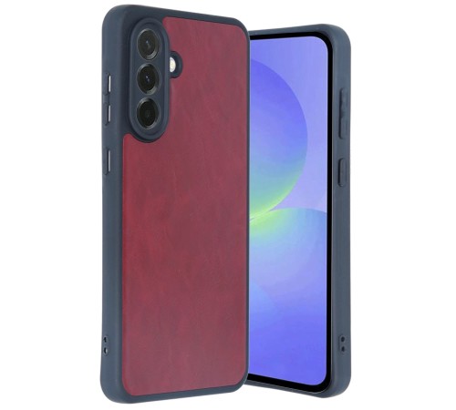 Samsung Galaxy A15 4G Kılıf Aras Deri Kapak - Bordo