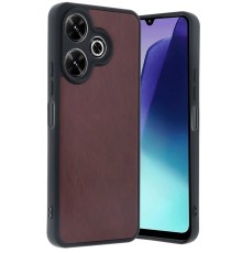 Xiaomi Redmi 13 4G Kılıf Aras Deri Kapak - Bordo