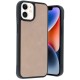 iPhone 11 Kılıf Aras Deri Kapak - Pudra