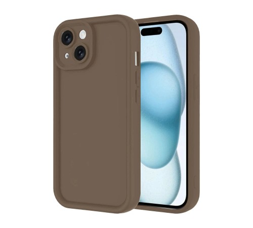 iPhone 14 Kılıf Viera Silikon - Kahverengi iPhone 14 Kılıf Viera Silikon - Kahverengi