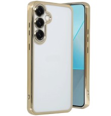 Samsung Galaxy S25 Kılıf Lensli Silikon - Gold