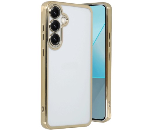 Samsung Galaxy S25 Kılıf Lensli Silikon - Gold Samsung Galaxy S25 Kılıf Lensli Silikon - Gold