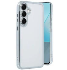 Samsung Galaxy S25 Kılıf Lensli Silikon - Gümüş