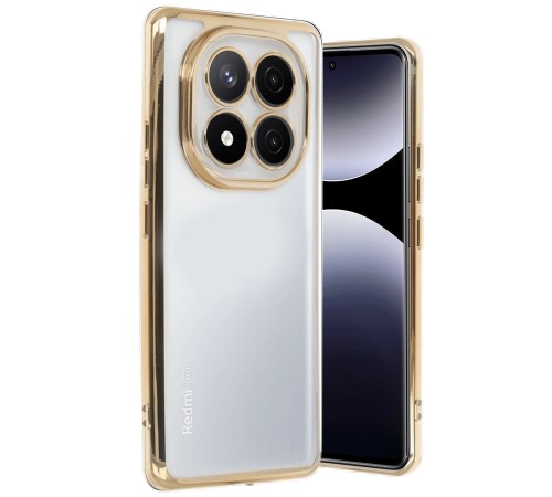 Xiaomi Redmi Note 14 Pro 5G Kılıf Lensli Silikon - Gold Xiaomi Redmi Note 14 Pro 5G Kılıf Lensli Silikon - Gold