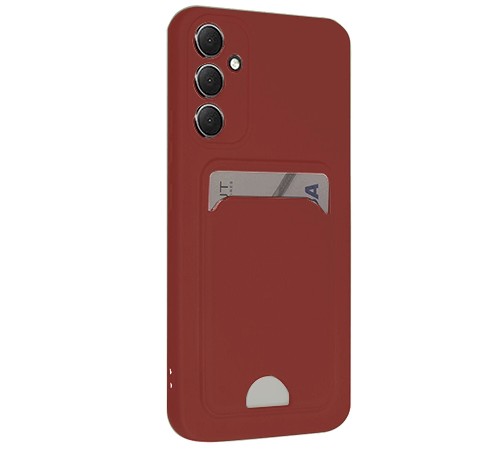 Samsung Galaxy S24 FE Kılıf Kelvin Kartvizitli Silikon - Bordo Samsung Galaxy S24 FE Kılıf Kelvin Kartvizitli Silikon - Bordo