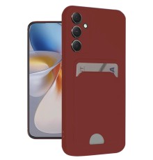 Samsung Galaxy A16 5G Kılıf Kelvin Kartvizitli Silikon - Bordo