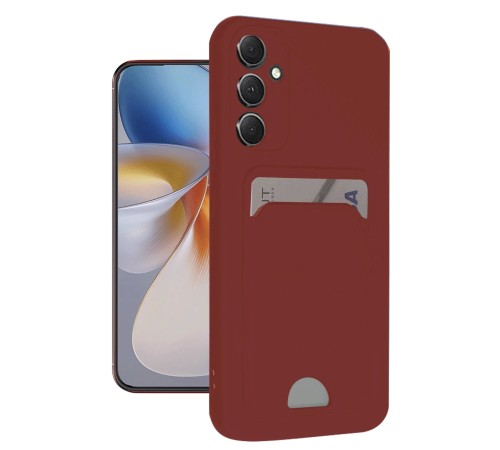 Samsung Galaxy A16 5G Kılıf Kelvin Kartvizitli Silikon - Bordo Samsung Galaxy A16 5G Kılıf Kelvin Kartvizitli Silikon - Bordo