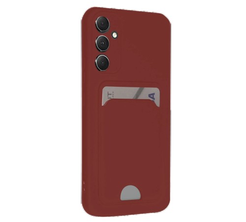 Samsung Galaxy A16 5G Kılıf Kelvin Kartvizitli Silikon - Bordo Samsung Galaxy A16 5G Kılıf Kelvin Kartvizitli Silikon - Bordo