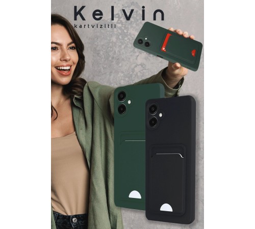 Samsung Galaxy A16 5G Kılıf Kelvin Kartvizitli Silikon - Bordo Samsung Galaxy A16 5G Kılıf Kelvin Kartvizitli Silikon - Bordo