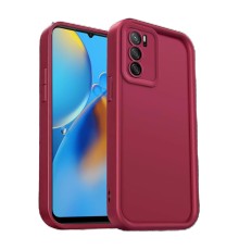 Oppo A16 Kılıf Viera Silikon - Bordo