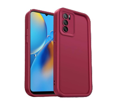 Oppo A16 Kılıf Viera Silikon - Bordo Oppo A16 Kılıf Viera Silikon - Bordo